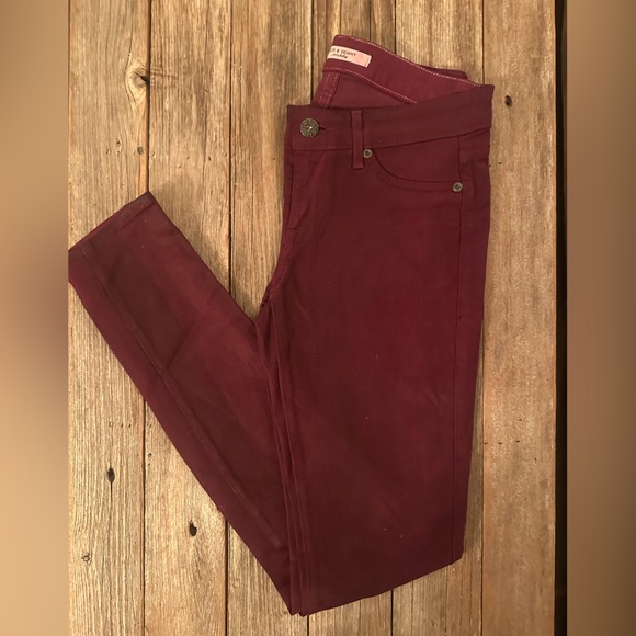 Rick & Skinny | Coated Maroon Red Skinny Jean - Picture 3 of 10